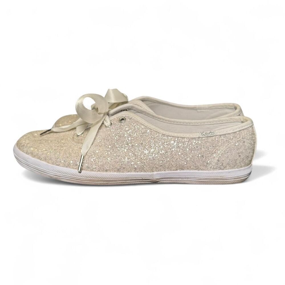 Keds X Kate Spade New York Champion Glitter Wedding Flats Sneakers Sz 7.5 - Picture 3 of 8